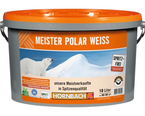 HORNBACH Wandfarbe Meister Polarweiss 10 l